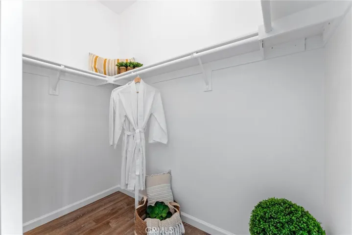 Spacious walk in closet