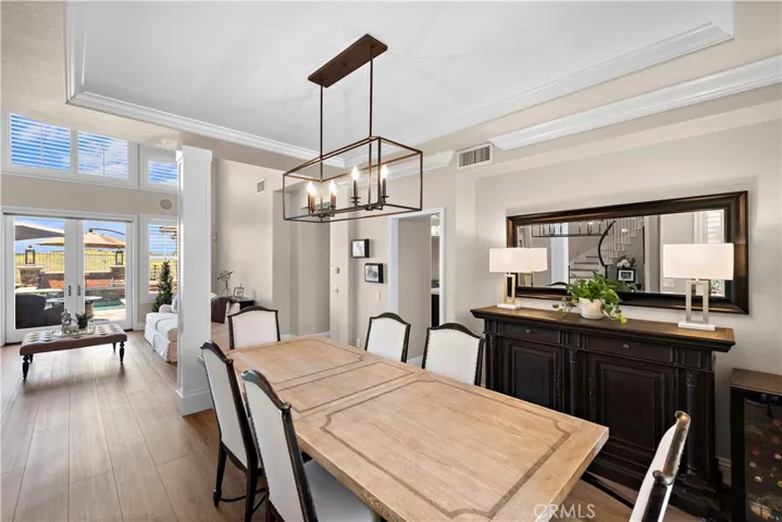 Remodeled dining room. Walls removed and opened.