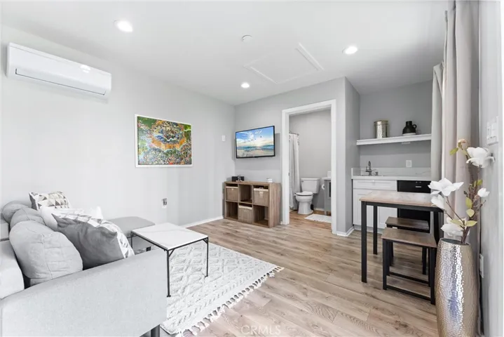 ADU living room. kitchenette area, and bathroom!