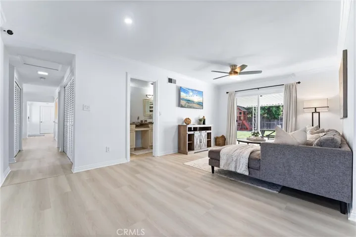Bathroom #2 sits off the family room and the sliding glass door opens to the covered patio and backyard!