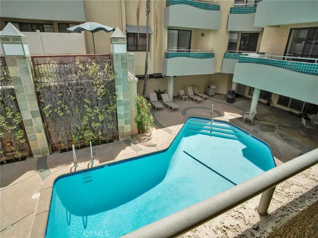 View from the patio overlooking the pool spot and the courtyard area