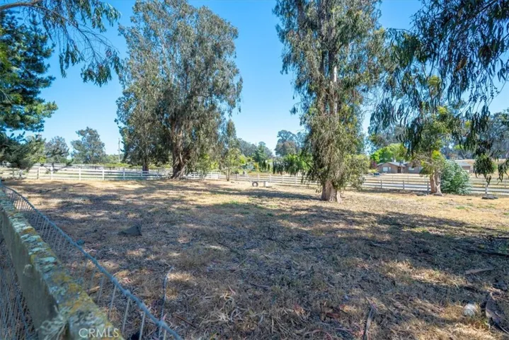 View of pasture from front