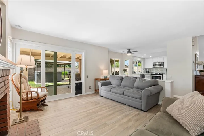 Family Room / Den leads out to the rear yard
