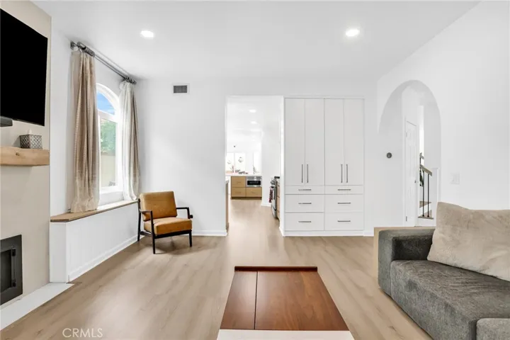 Family Room w/ Tiled Fireplace