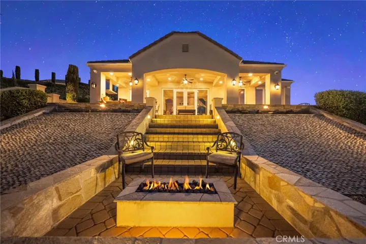 Guest House with waterfall and firepit
