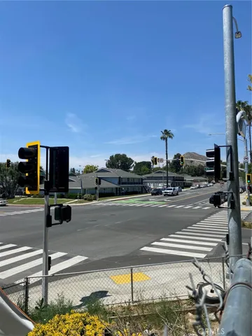 Intersection of Big Springs and Watkins.  Corner of the subject property