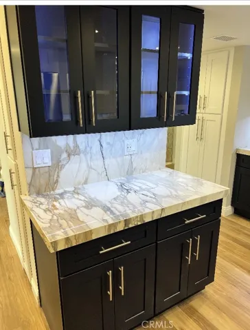 Custom cabinets glass doors ,inside lighting