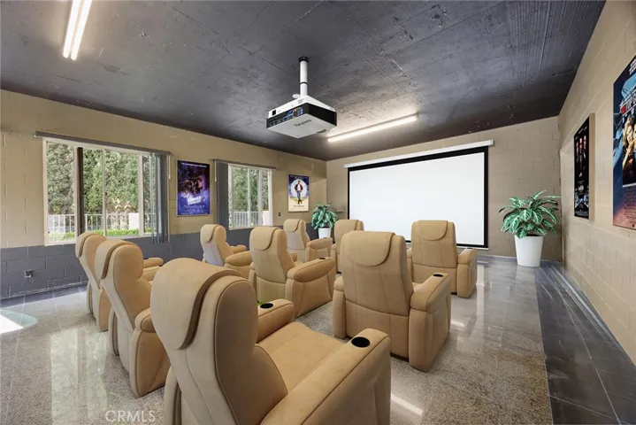 Virtually Staged as Theater in Outdoor Game Room