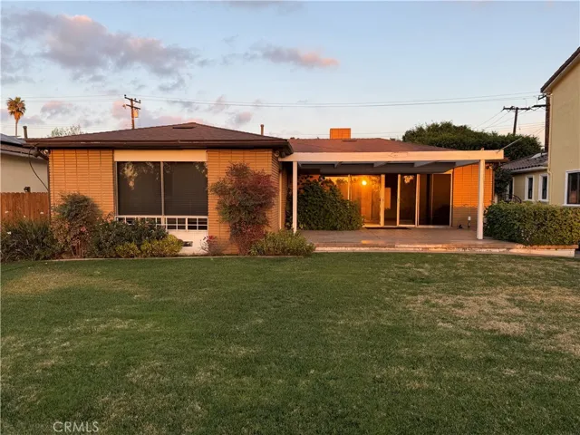 Sunset on the back of the house