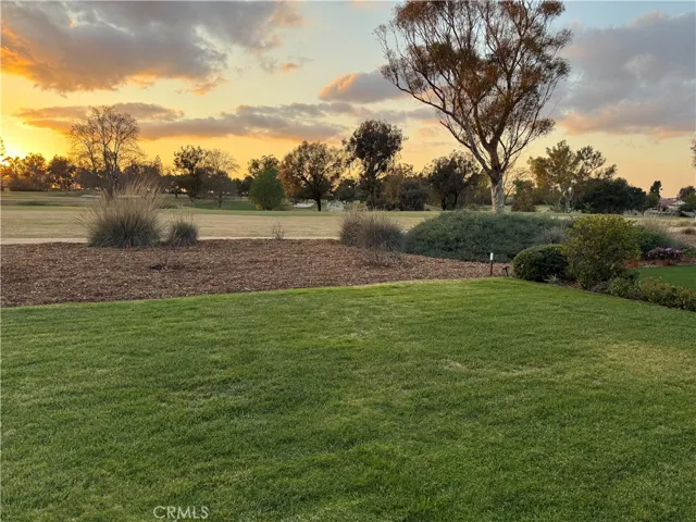 Sunset over the golf course