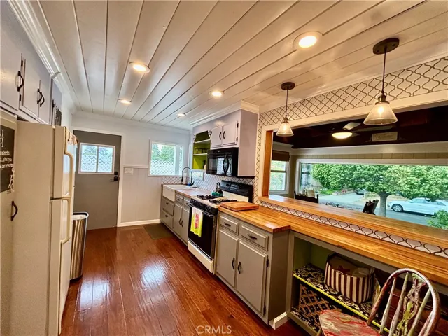 Updated kitchen with butcher block counters