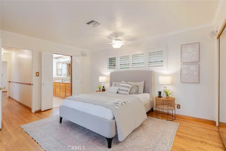 Master bedroom with ensuite bathroom