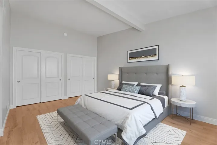 Master bedroom has been virtually staged
