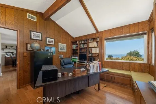 Office with ocean view