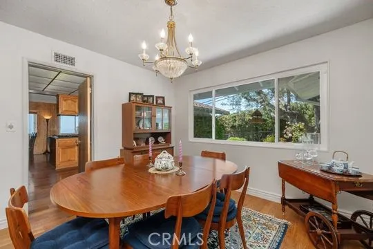 Dining room looking into kitchen