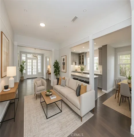 living room (virtually staged)