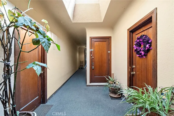 Interior rear hallway with skylight
