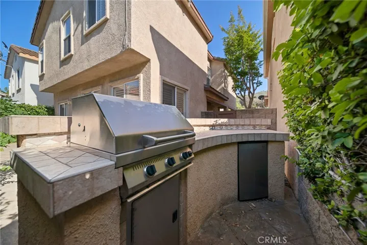 Built in BBQ and fridge