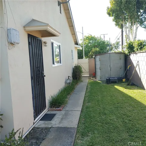 side yard and shed
