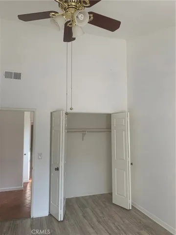 Large closets ceiling fans New laminate floors