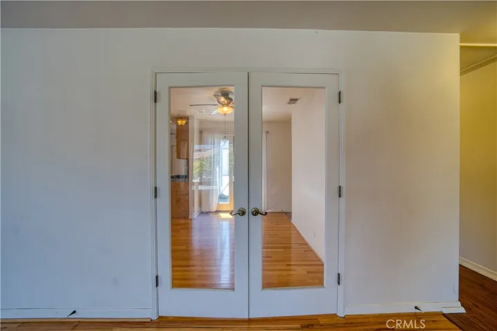 French doors to dining area