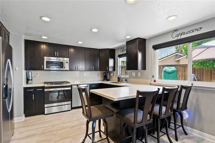 Lots of cabinets and counter space.