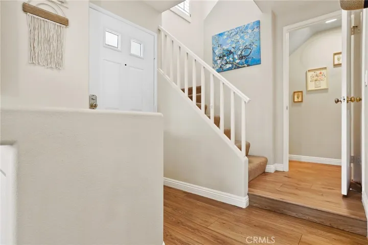 Powder room close to family room.