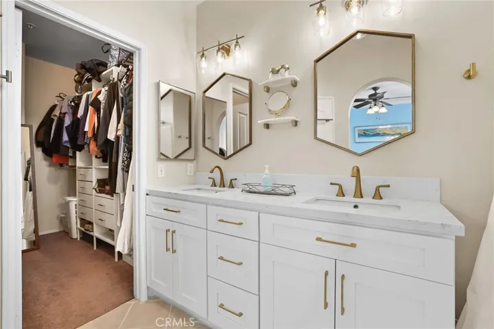 Built-ins in primary closet.
