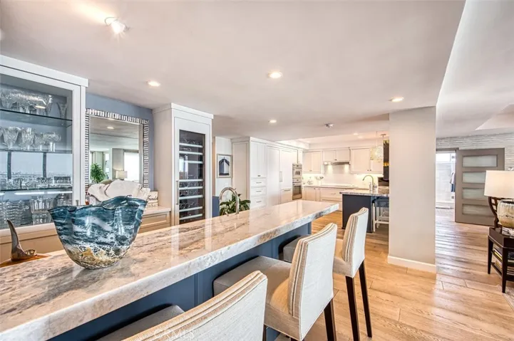 Built in bar, refrigerator and ice maker