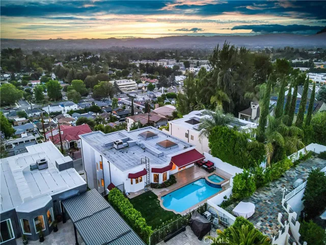 Drone shot back of home