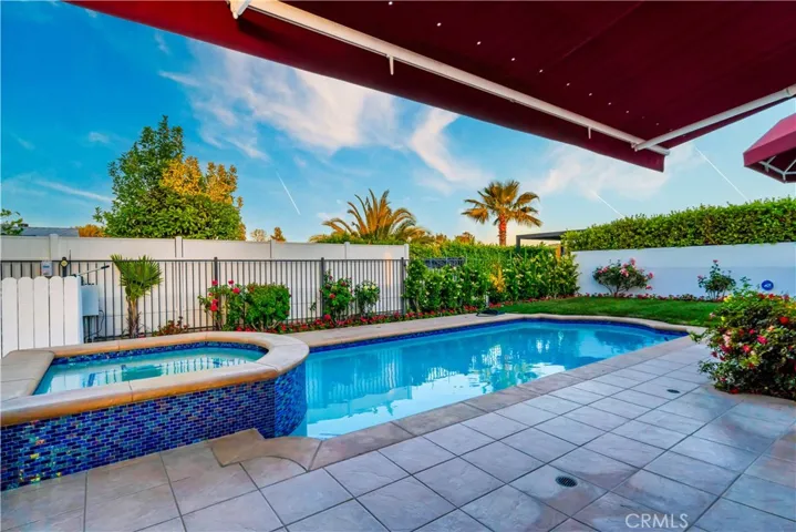 Pool from back door left twilight