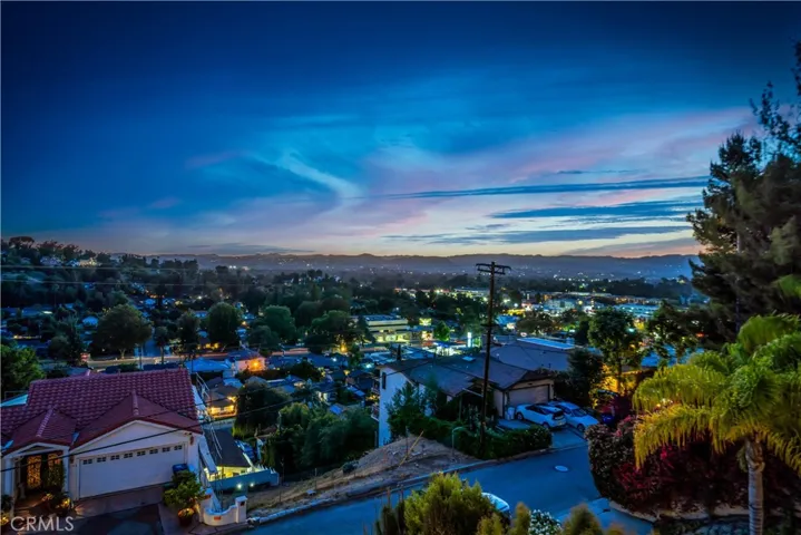 Evening view from 3rd floor balcony