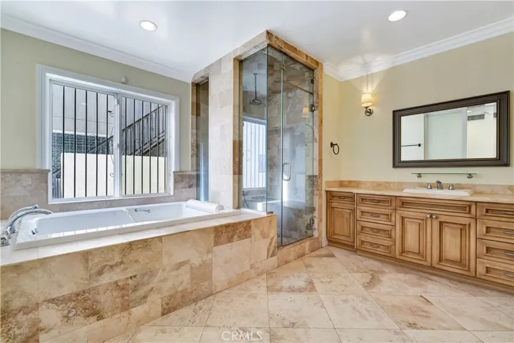 Primary bathroom from door