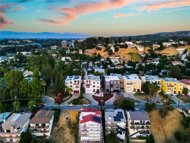 Front of home drone shot high