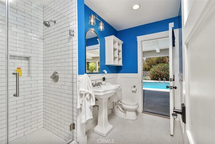 Guest Bathroom leading to Backyard