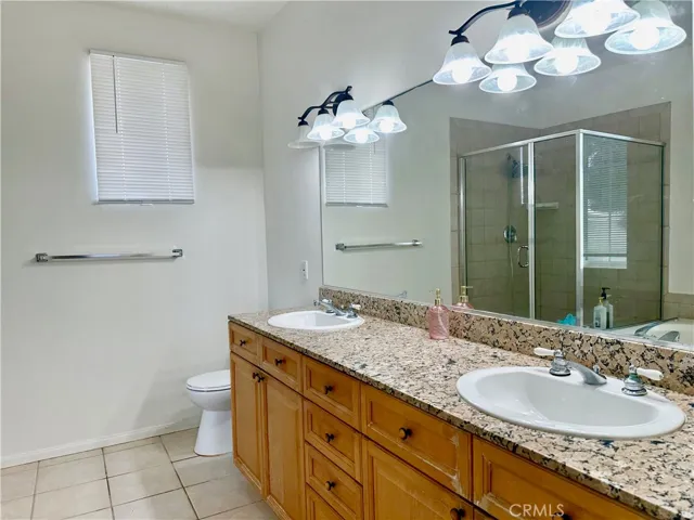 Primary bathroom inside bedroom