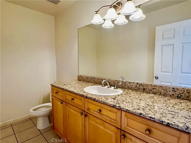 Bathroom on entry level adjacent to living room