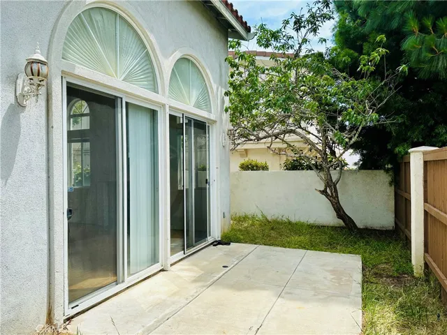 Backyard outside of living room