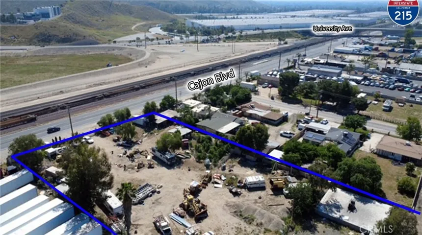 Aerial view towards Freeway