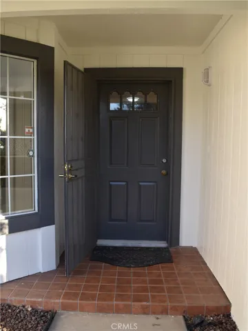 Front door with security screen door