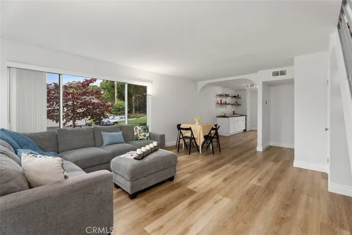 Great room is large and has nice light and views.
