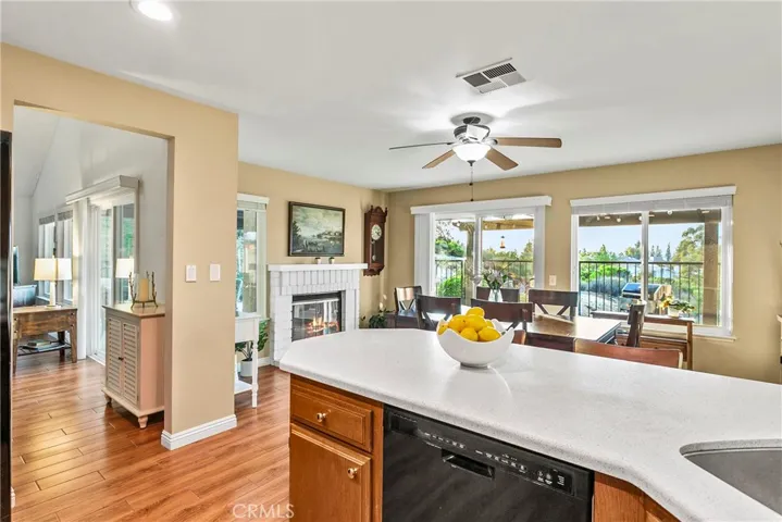Kitchen opens to Family Room (currently used as dining room).