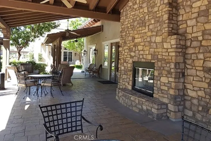 Community outdoor fireplace
