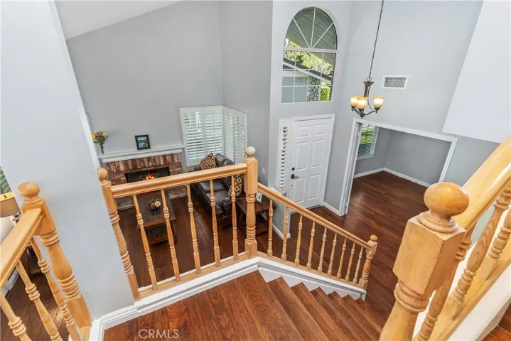 Open Staircase overlooking the Living Room and Dining Room