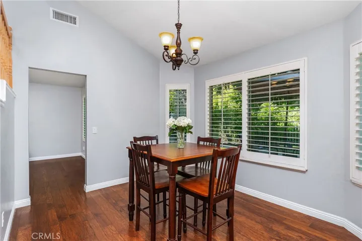 Dining Room with peaceful back yard view!