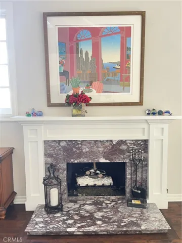 Gas fireplace in living room