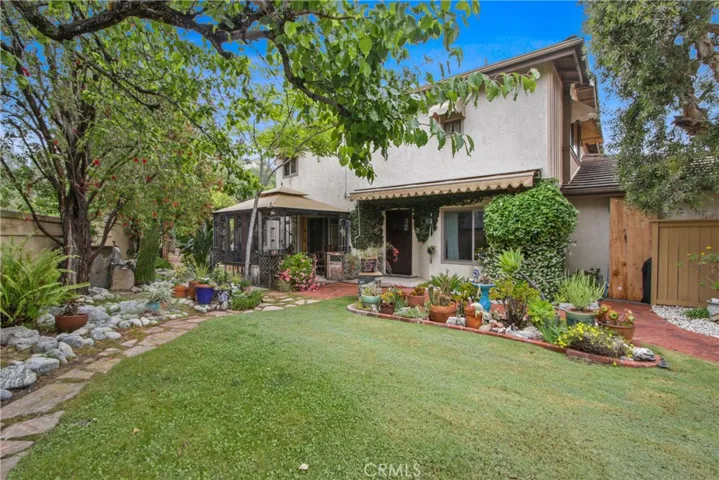 Front door and and large yard