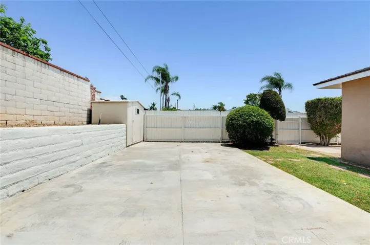 Completely private, fenced in RV parking area