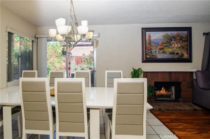 Fireplace / flames virtually staged