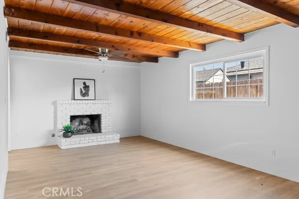 Family room with fireplace
